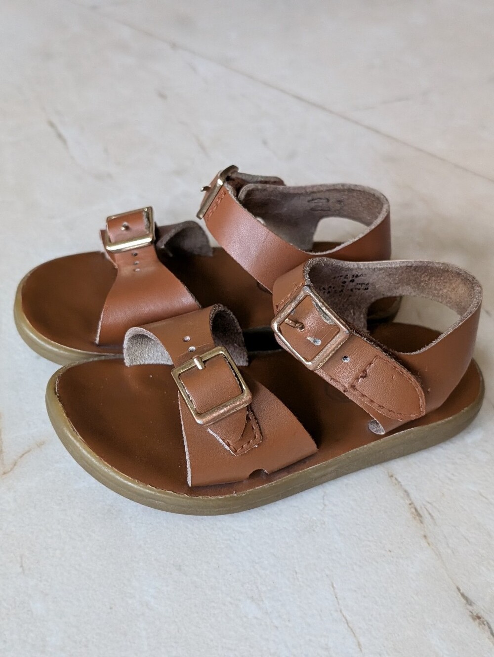 Footmates | Kids Brown Leather Buckle Sandals